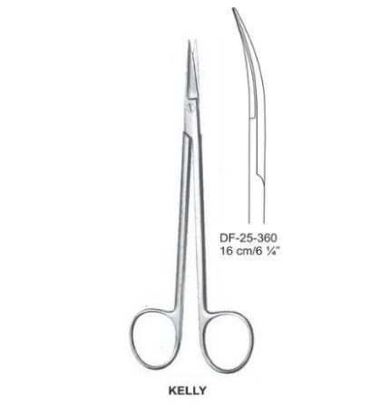 Kelly Operating Scissor, Cvd, Sh-Sh, 16M