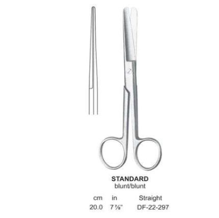Standard Operating Scissors, Str, Bl-Bl, 20Cm