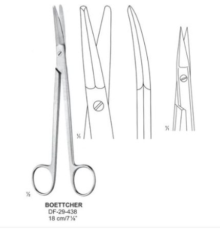 Boettcher Tonsil Scissors, Cvd, 18Cm