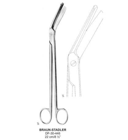 Braun-Stadler Umblical Scissors, 22Cm