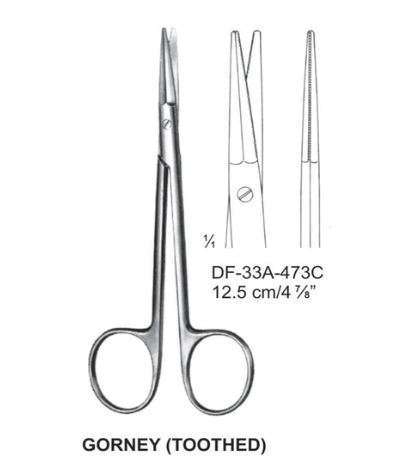 Groney (Toothed) Dissecting Scissors, Str, 12.5Cm