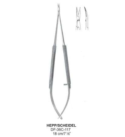 Hepp/Scheidel Micro Scissors, Cvd, 18Cm