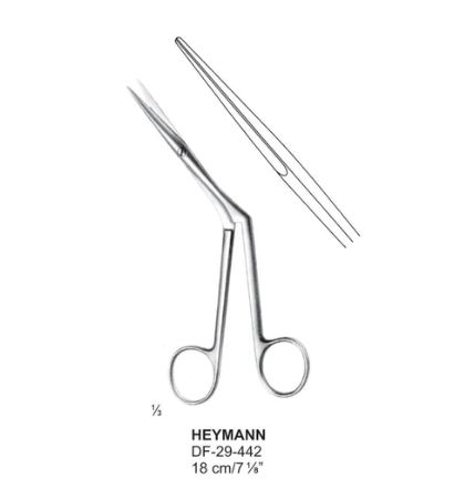 Heymann Nasal Scissor, Angled, 18Cm