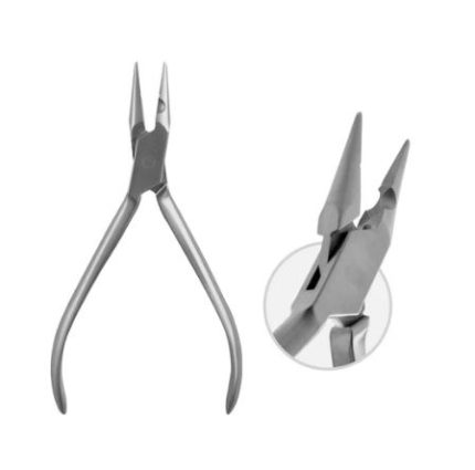 Pointed Beak Pliers Serrated Beaks With Guiding Groove. Finely Pointed,