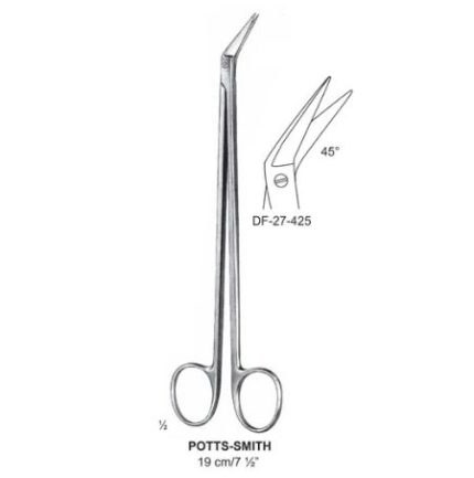 Potts-Smith Vascular Scissor, Angled At 45º, 19Cm