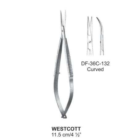 Westcott Micro Scissors, Cvd, 11.5Cm