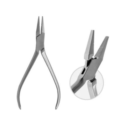 Wire Bending Pliers Serrated Tips With Guiding Groove.