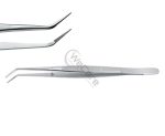 Dental Tweezer College Plier Non-Locking Serrated Tips