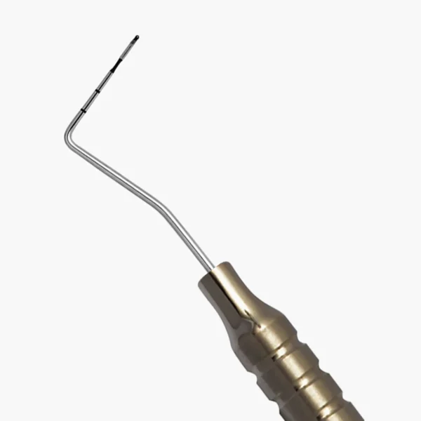 Close-up view of WHO Periodontal Probe ball tip with 3.5–5.5 mm color-coded marking