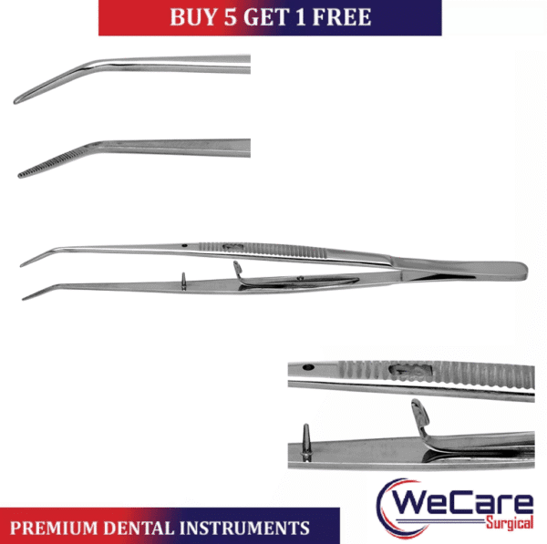 College Dressing Pliers, Locking Locking dental dressing pliers made of stainless steel with a self-locking mechanism for surgical use